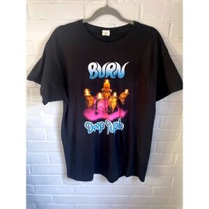 Deep Purple Burn Band T Shirt Mens Black Gildan Heavy Cotton Graphic Tee Large